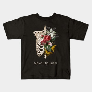 Memento mori flower skelleton Kids T-Shirt